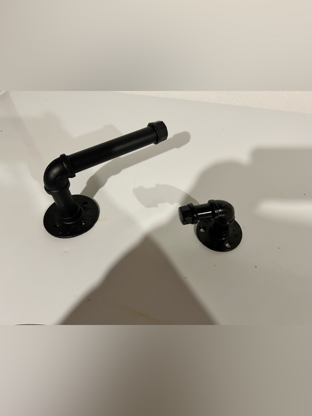 Industrial Black Pipe Towel Bar